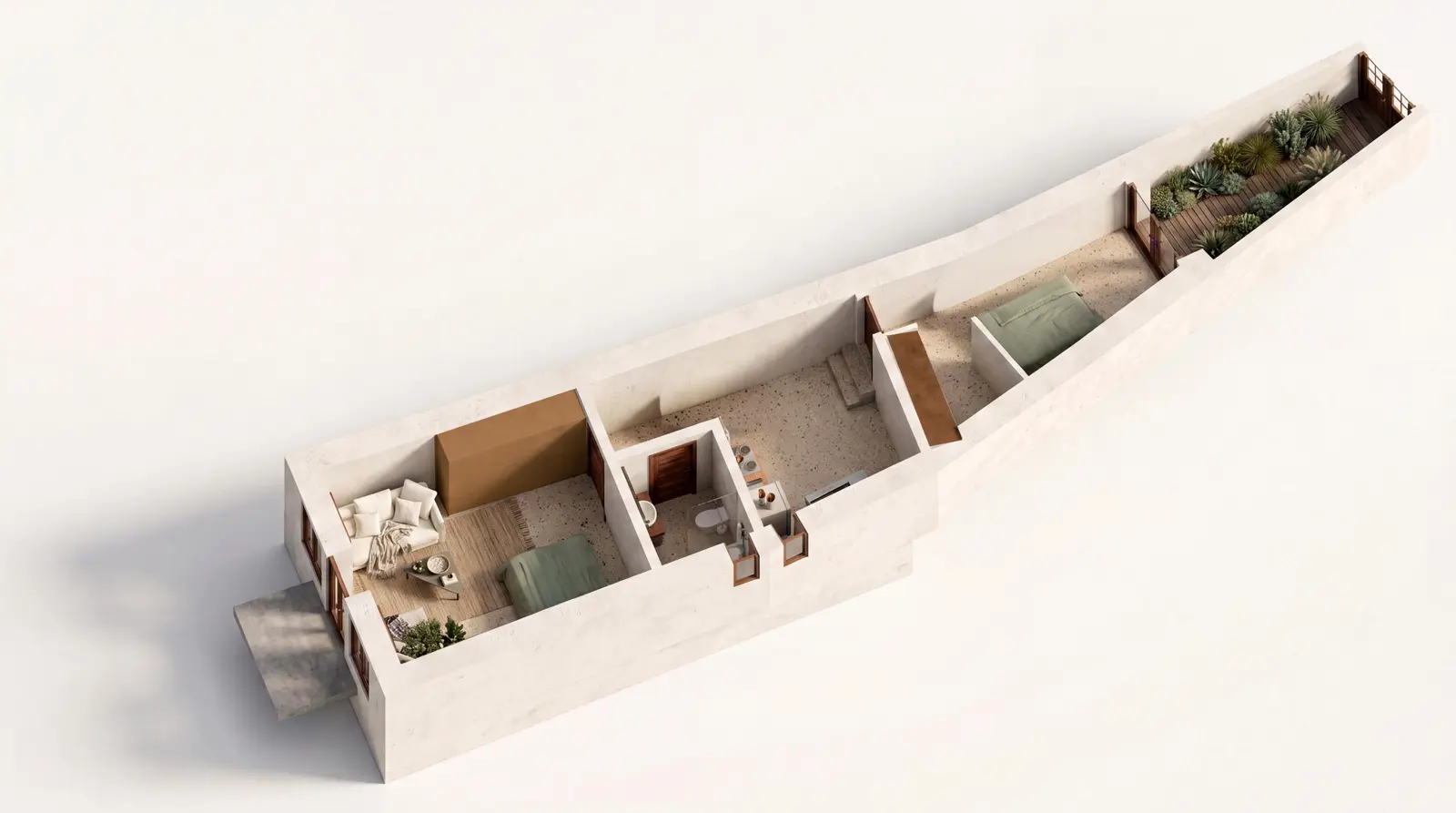 3D ground floor cutaway