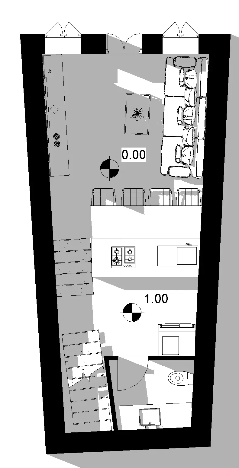 Ground floor 2D architect plan