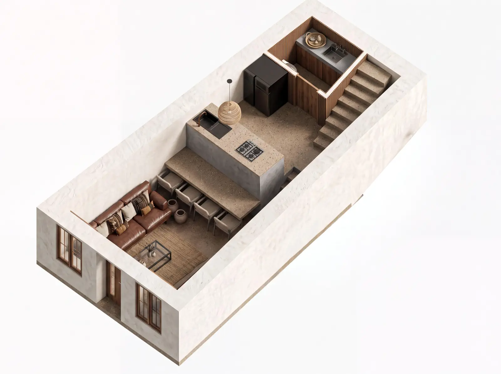 3D first floor cutaway