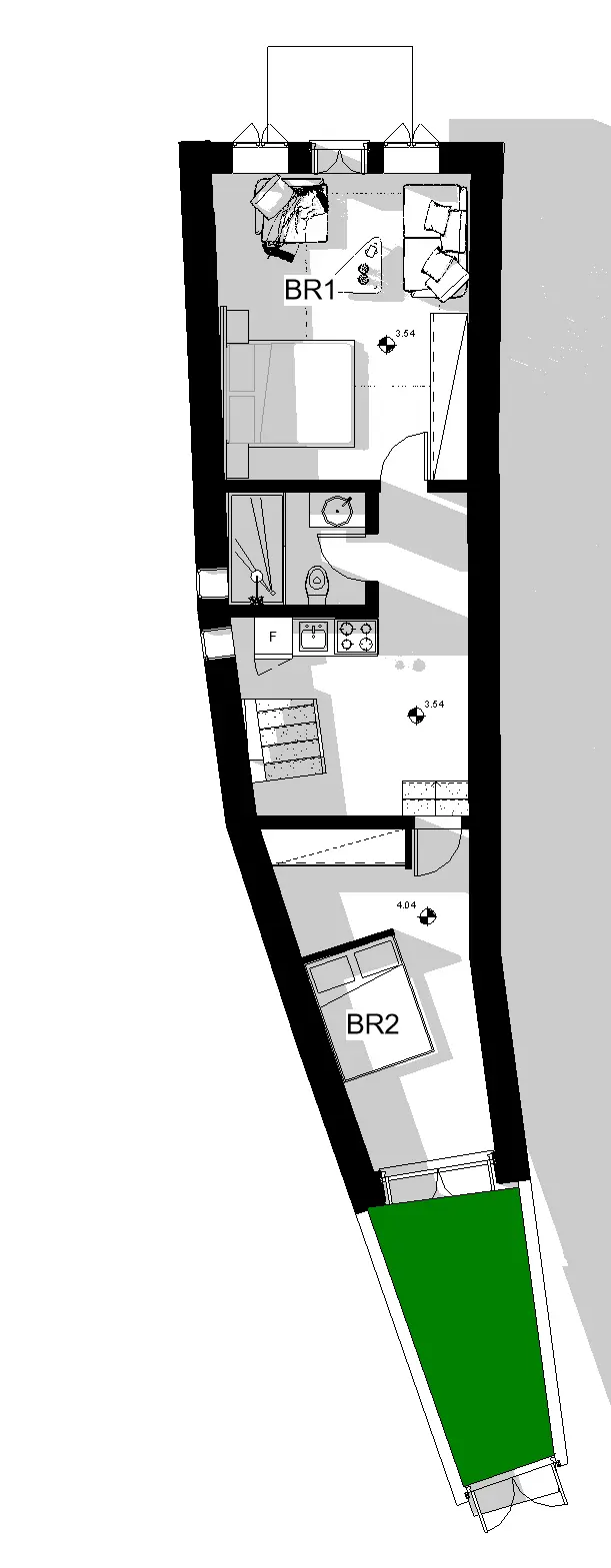 First floor 2D architect plan